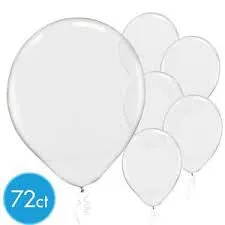 12" Balloons, Helium Quality - 72 Count