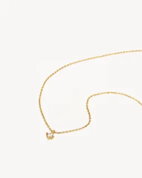 14k Solid Gold Water Drop Diamond Necklace