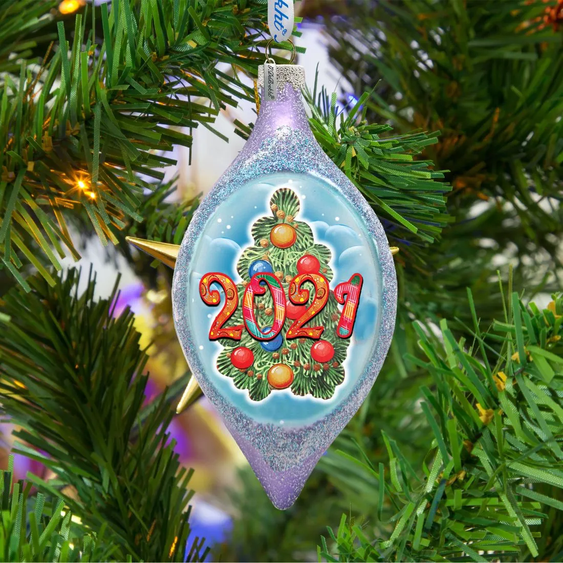 2023 Dated Christmas Glass Ornament by G. DeBrekht | Christmas Décor - 757-041-D23