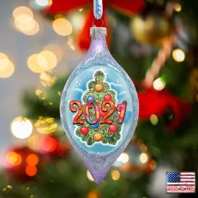 2024 Dated Christmas Glass Ornament by G. DeBrekht | Christmas Décor - 757-041-D24