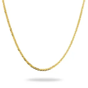 24" Adjustable 1.4mm Espiga Chain in Gold