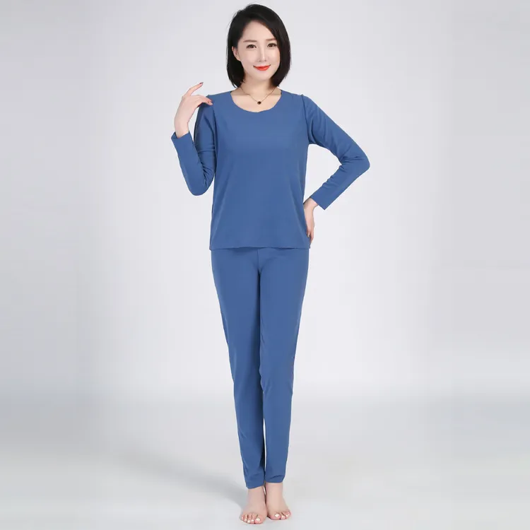 (2XL-8XL) Plus Size Winter Woolen Thermal Top And Pants Set (EXTRA BIG SIZE)