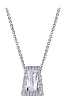 9N080CLP Bezel Set Baguette Necklace