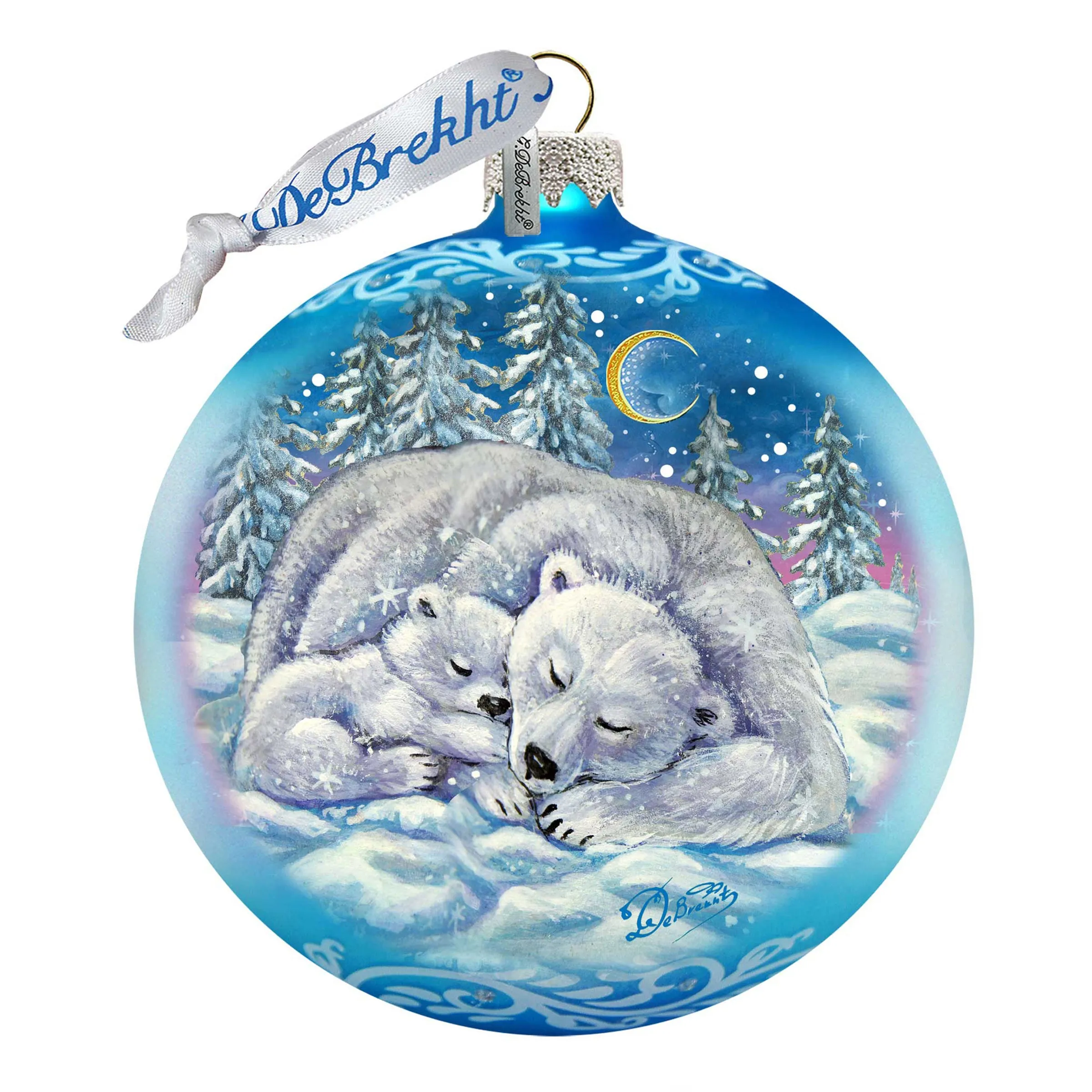 A Comforting Winters Night Limited Edition Glass Ornament by G DeBrekht - Christmas Decor - 73912