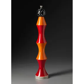 A2-1 in Red, Orange, Black, and White Wooden Salt Pepper Mill Grinder Shaker by Robert Wilhelm of Raw Design