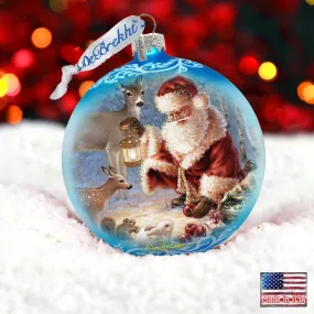 Abundance of Joy Glass Christmas Ornament by D Gelsinger - Santa and Snowman Dcor - 71102-0104