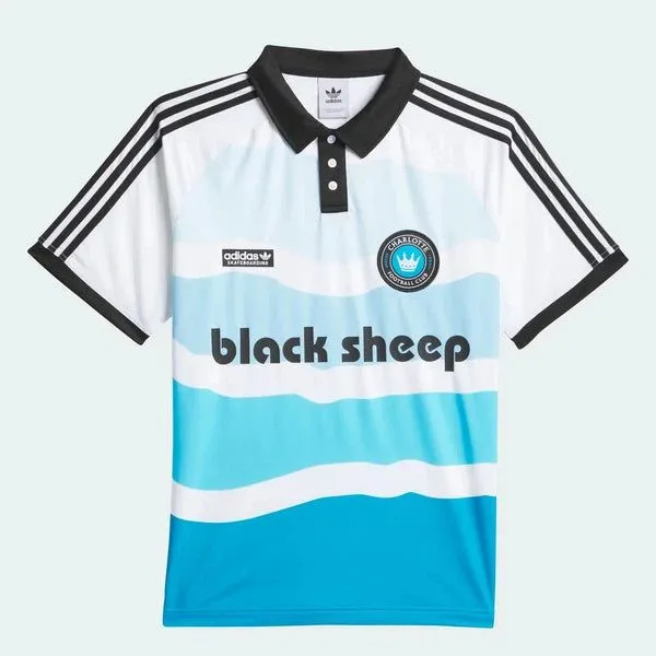 Adidas x Charlotte FC x Black Sheep Skate Top White - Ice Blue - Clear Blue - Bright Cyan