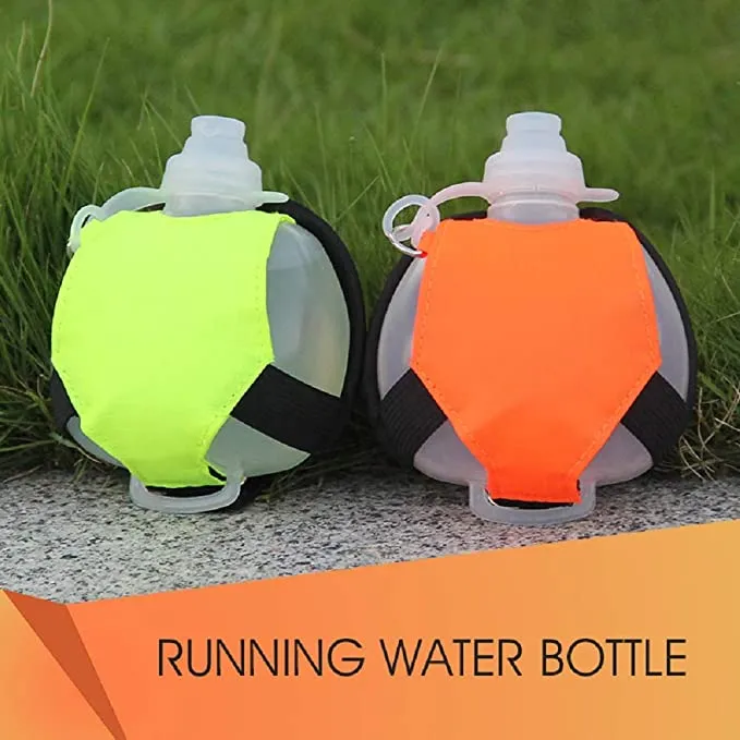 Adjustable Hands Free Leak Proof Silicone Wrist Water Bottle Ideal for Running Hiking Cycling Camping Traveling