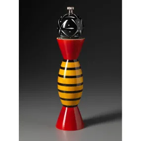 Aero AE-9 in Red, Yellow, Black, and White Wooden Salt and Pepper Mill Grinder Shaker by Robert Wilhelm of Raw Design