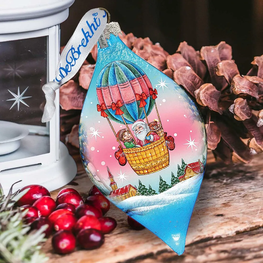 Air Balloon Glass Ornament by G. DeBrekht - Christmas Décor - 74179