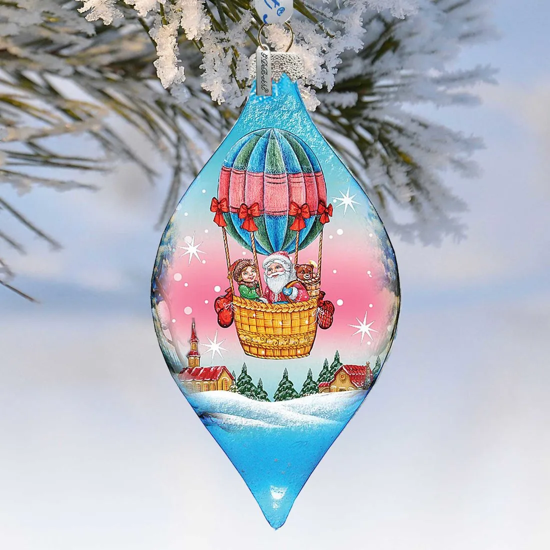 Air Balloon Glass Ornament by G. DeBrekht - Christmas Décor - 74179