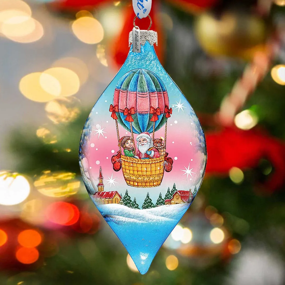 Air Balloon Glass Ornament by G. DeBrekht - Christmas Décor - 74179