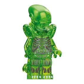 Aliens Xenomorph Green Transparent Custom Minifigures (Lego-Compatible Minifigures)