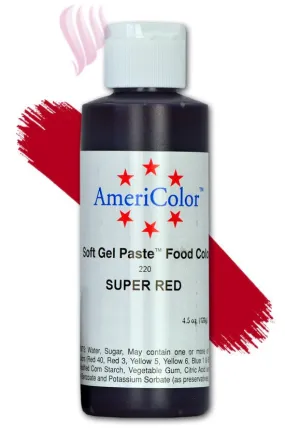 Americolor Super Red Color Gel Paste 4.5 oz