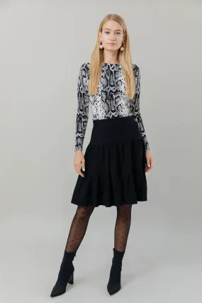 Apparalel Tiered Knit Skirt