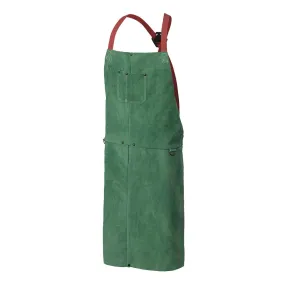 Apron - Pioneer Bib Apron 36 Long Green Side-Split Leather, AP100