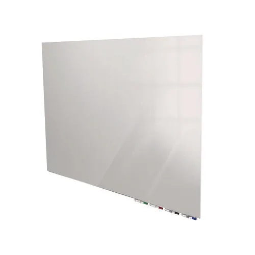 Aria Low-profile Frameless Magnetic Glassboard, 60 X 36, Gray Surface