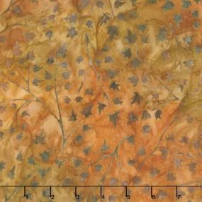 Artisan Batiks - Cornucopia 9 Branches Leaves Rust Yardage