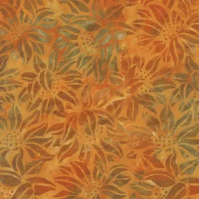 Artisan Batiks - Cornucopia 9 Sunflowers Pumpkin Yardage