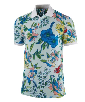 Barely Green/Brushed Silver - Nike Player floral print polo