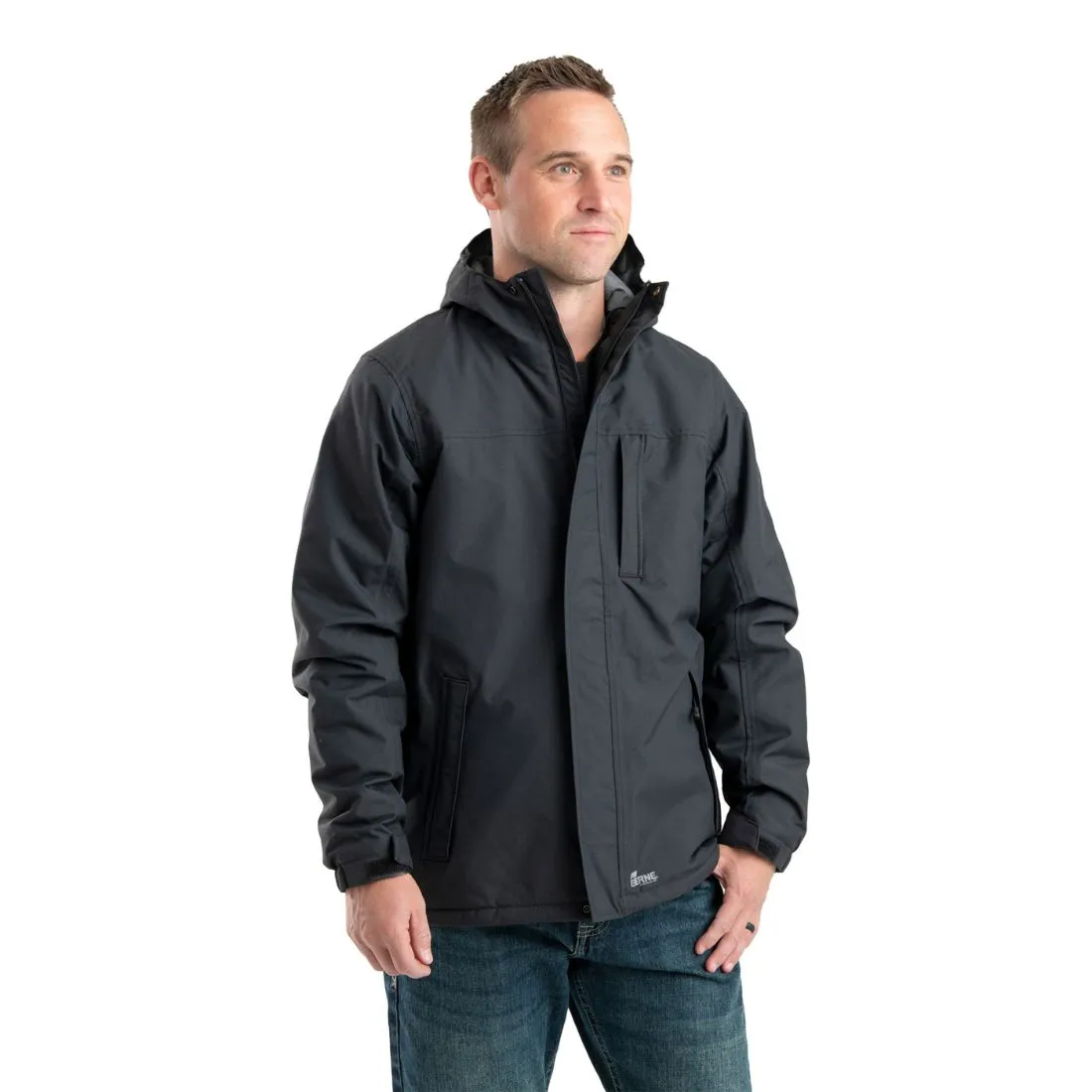 Berne Men's Coastline Waterproof Insulated Storm Jacket RJ27 - Black