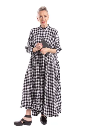 CHECKER GATHER DRESS CH