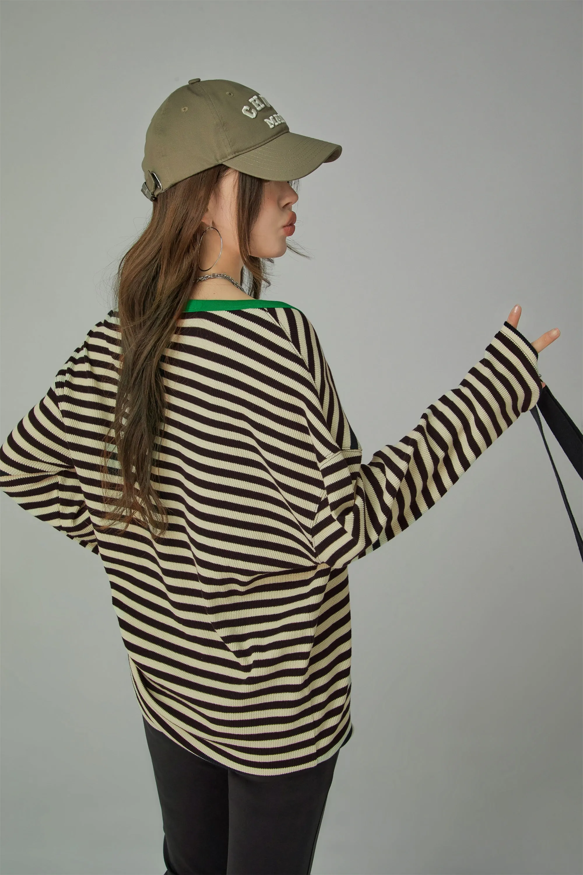 Cheerful Striped Long Sleeve T-Shirt