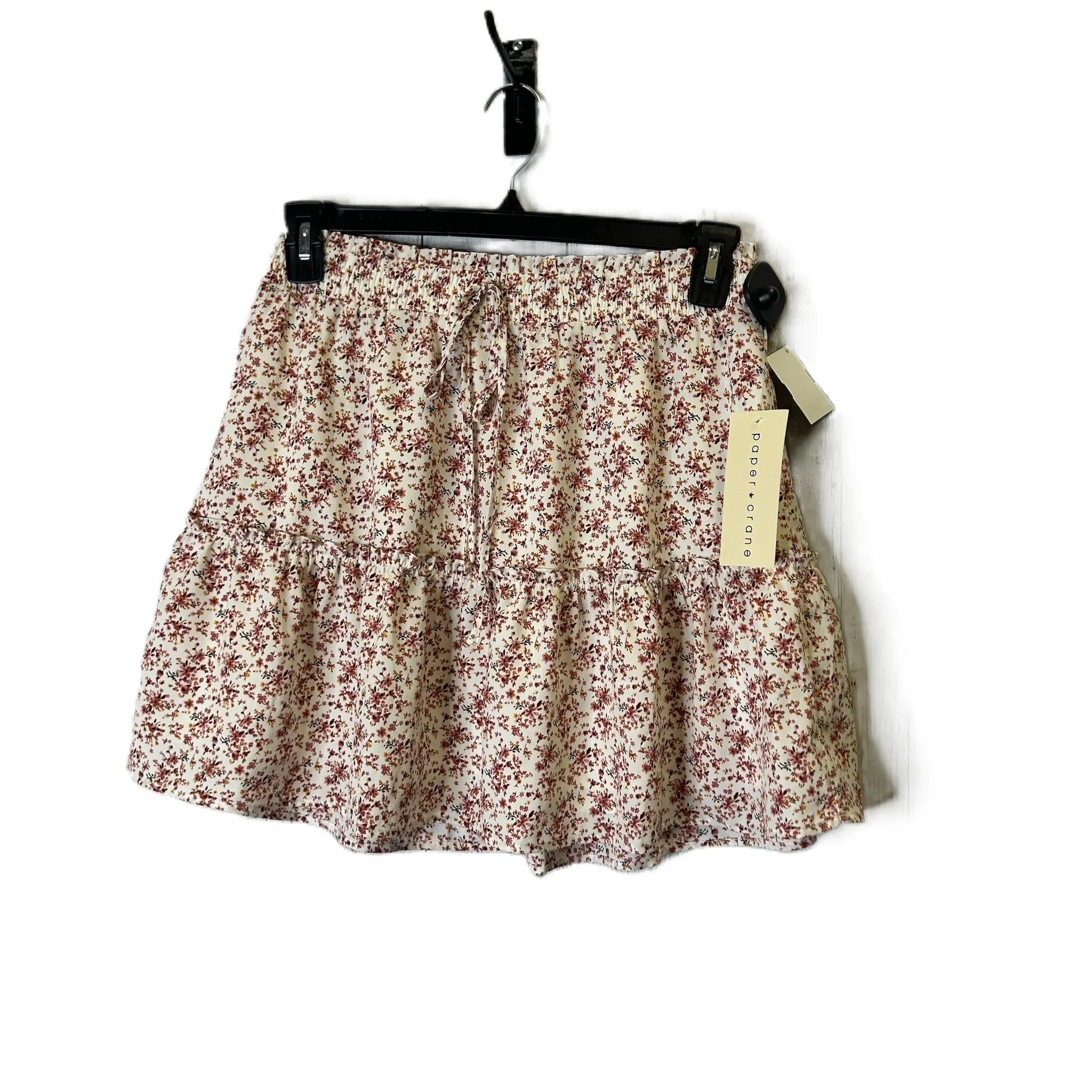 Cream & Red Skirt Mini & Short By Paper Crane, Size: L