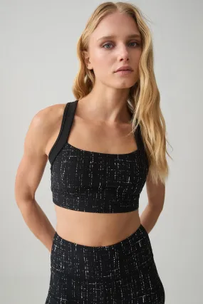 Crossback Tweed Sports Bra 329