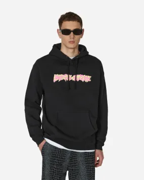 Cut Out Logo Hooded Sweatshirt Black