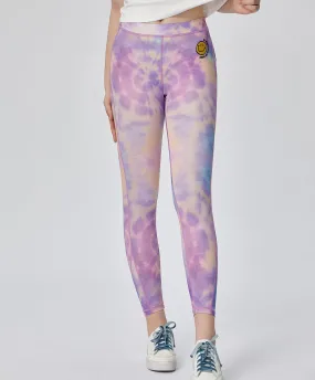 Energized Junior Artletes Printed Leggings with Smiley Face Patch