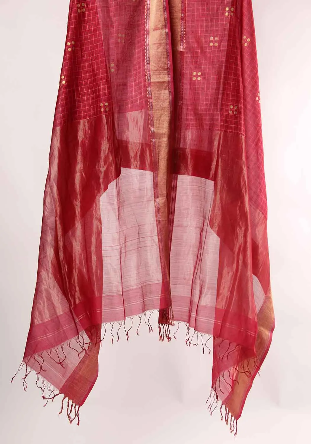 Festive Beauty Handblock Printed Chanderi Dupatta