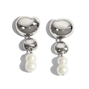 Franca Pearl Drops - Silver