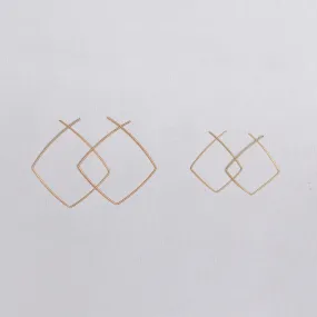 Gold Filled Square Earrings