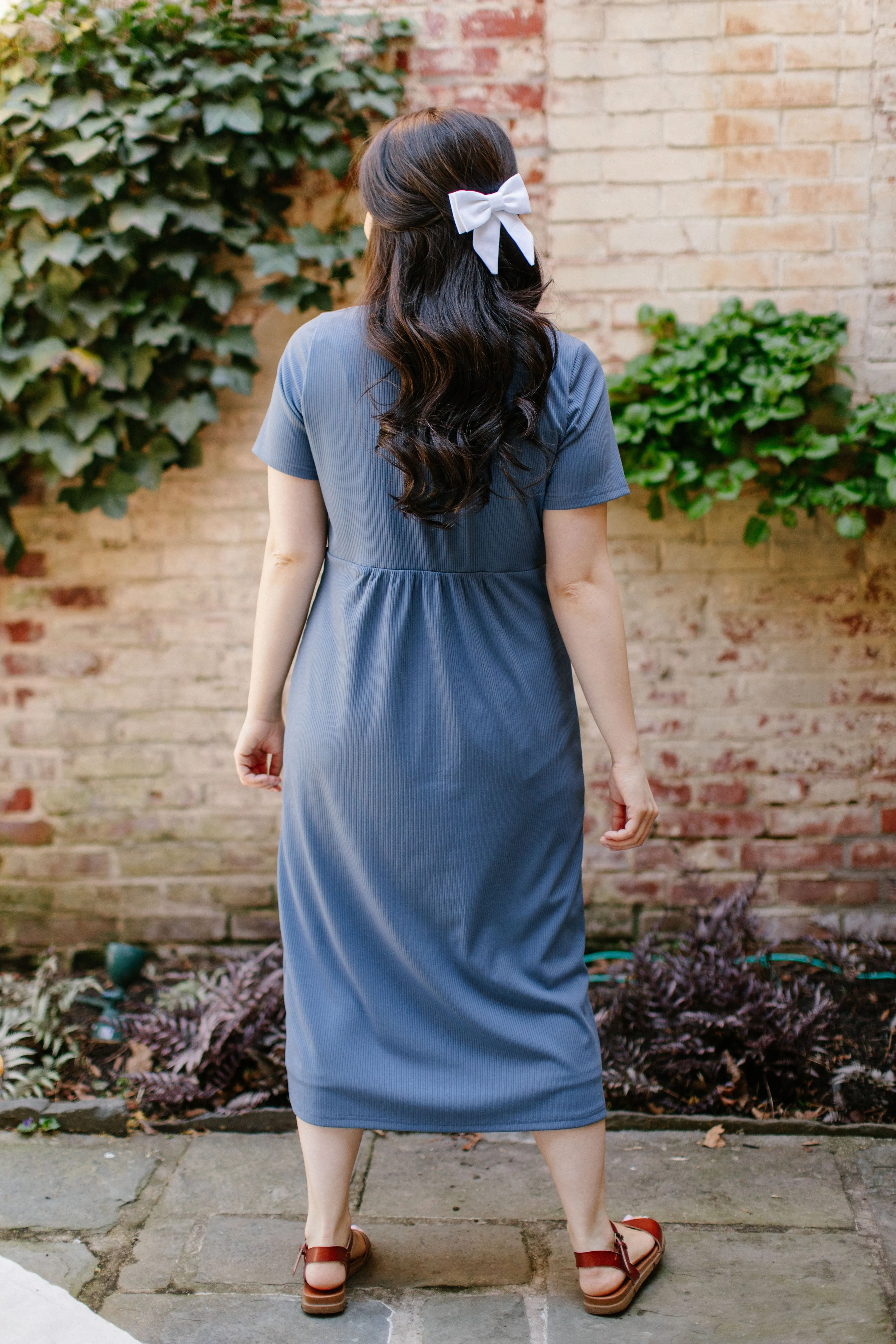 'Heidi' Nursing Friendly Ribbed Knit Dress