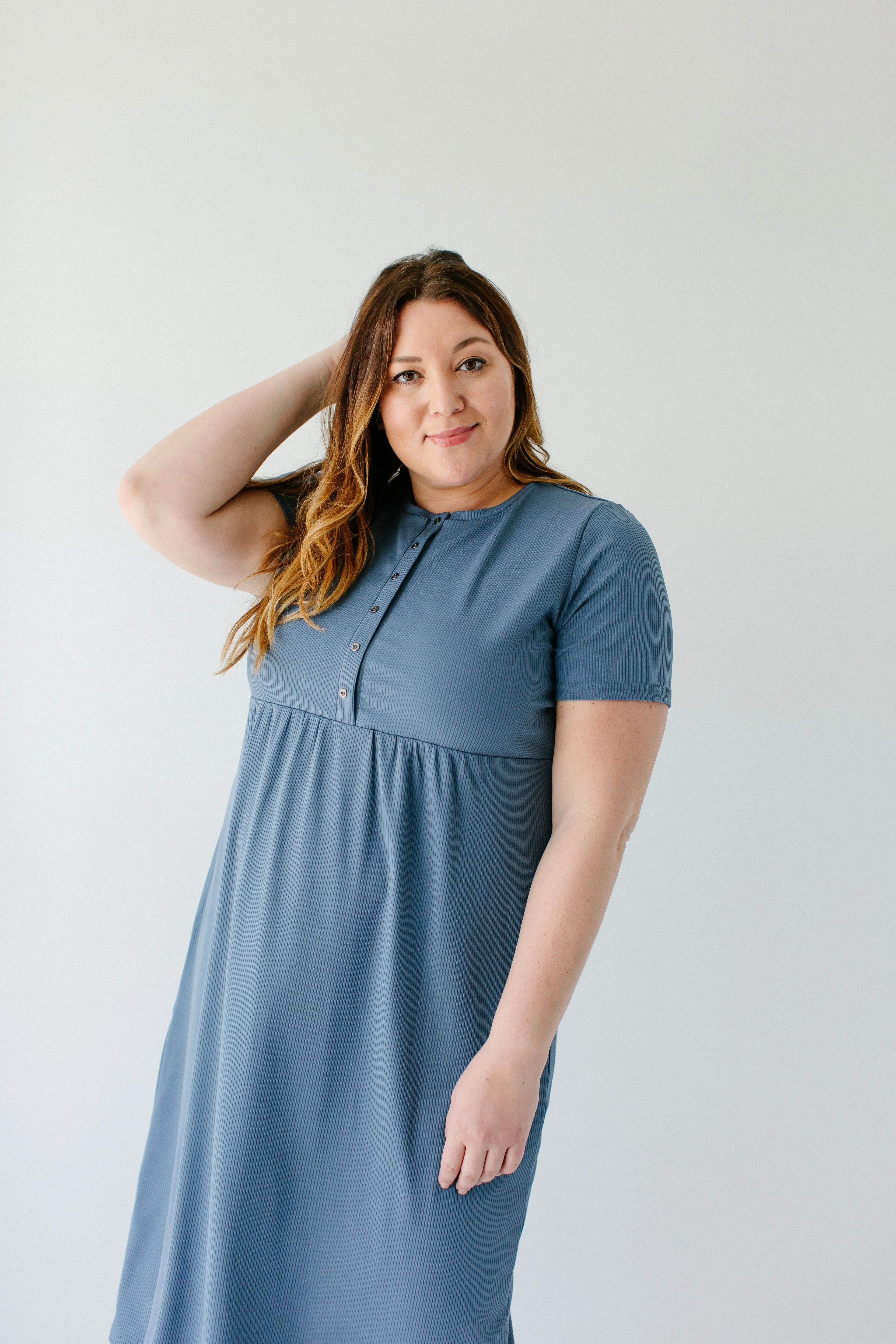 'Heidi' Nursing Friendly Ribbed Knit Dress