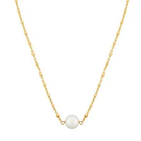 Honora  Pearl Station Necklace in 14K Yellow Gold