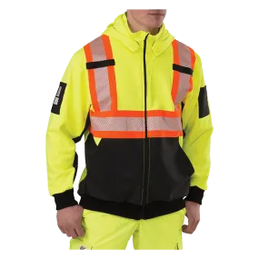 Hoodie - Big Bill Hi-Viz Yellow Zip-Front Sweatshirt, RT37HVF7