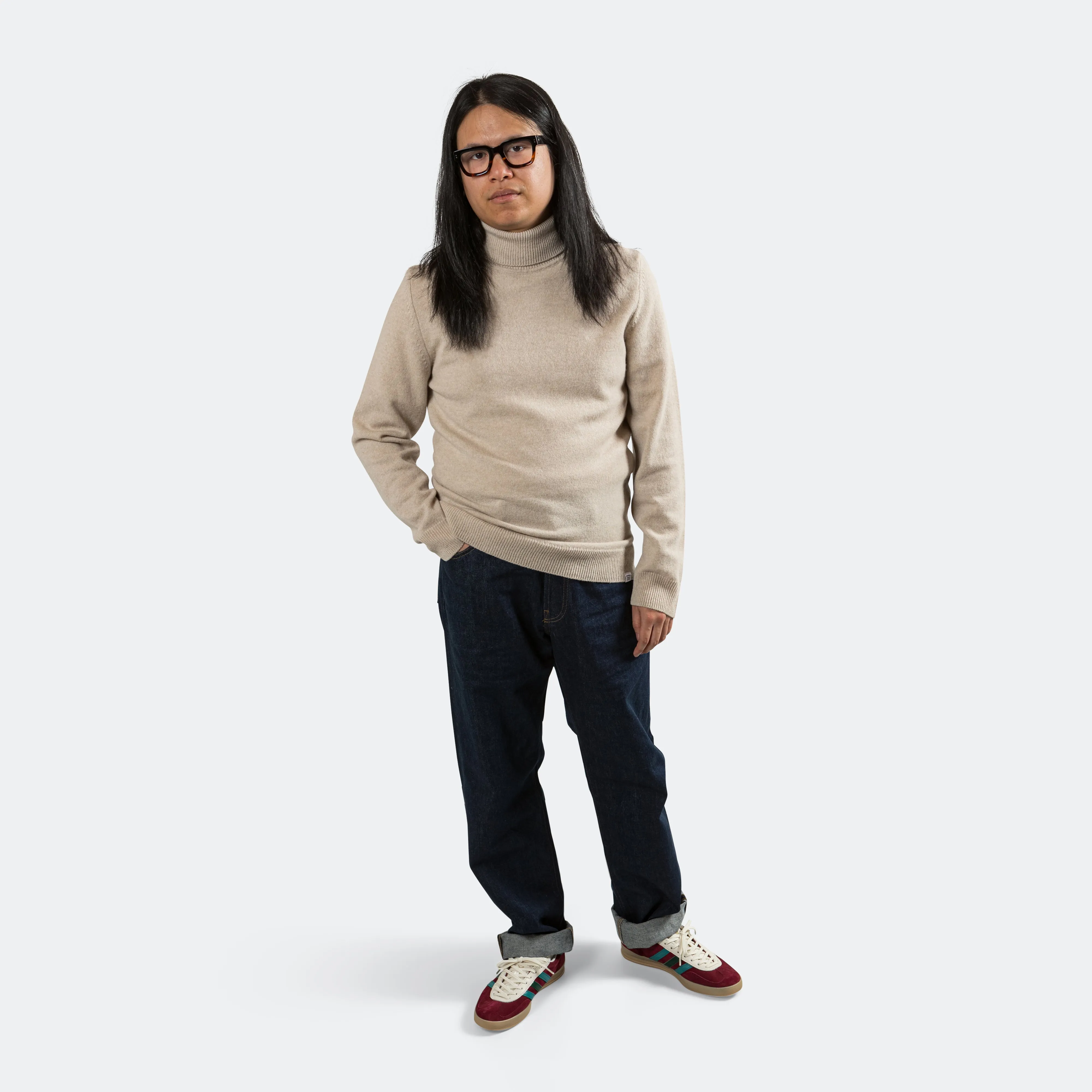 Kirk Merino Lambswool Turtleneck - Oatmeal