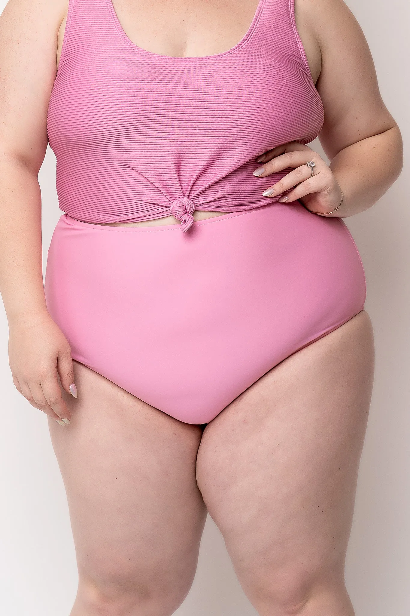 Leisure Reversible Bottom | Pink Stripe