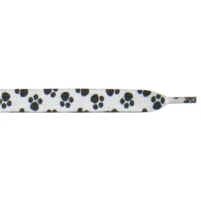 Printed 9/16 Flat Laces - Paw Print (1 Pair Pack) Shoelaces