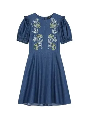 PS Women s Chambray Embroidery Dress Indigo 270375