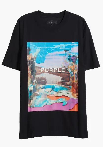 PURPLE BRAND P104 Oversized Graphic SS T-Shirt