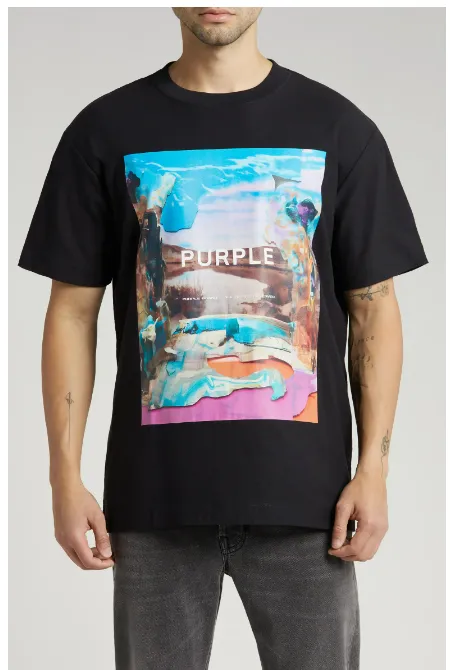 PURPLE BRAND P104 Oversized Graphic SS T-Shirt