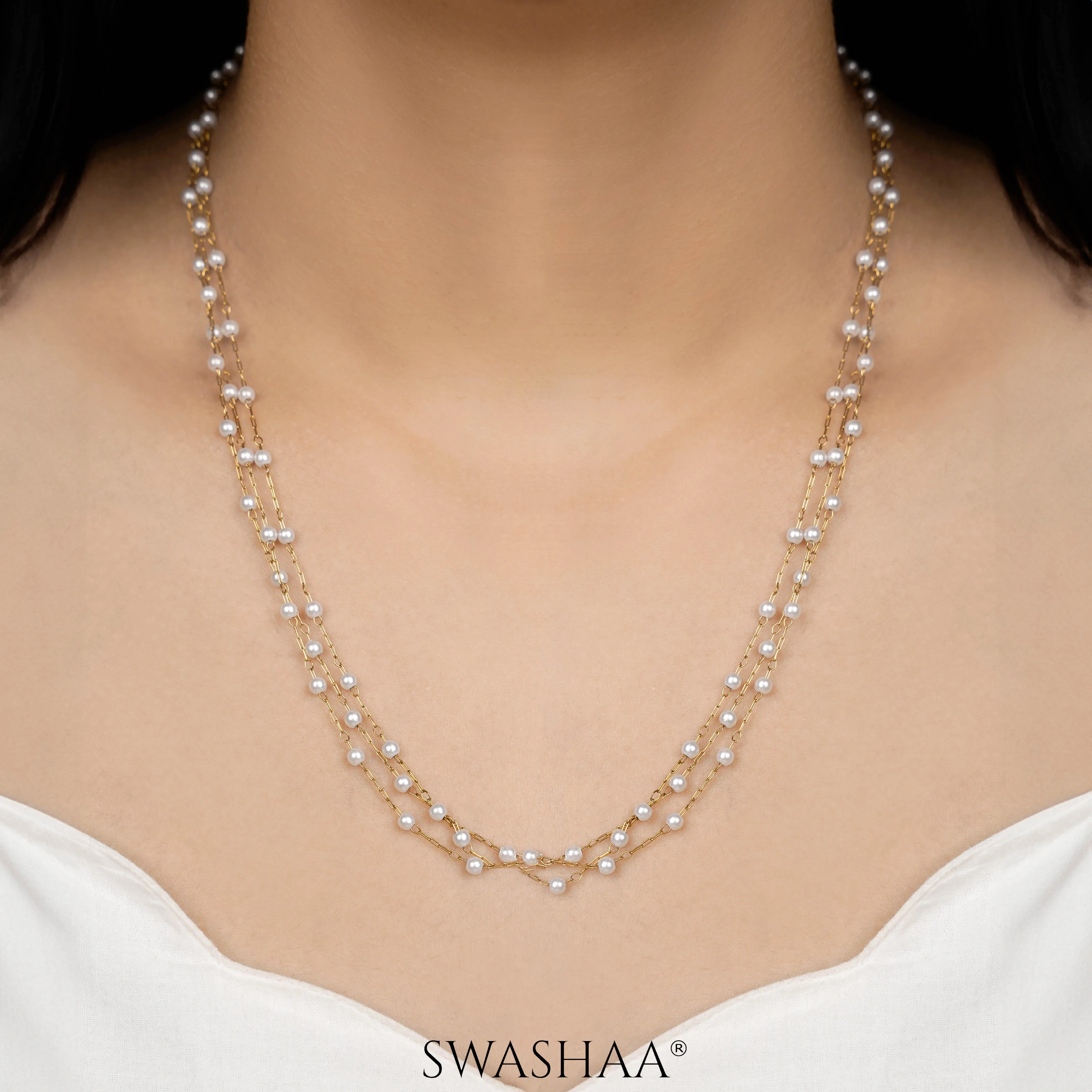 Rain Pearl 18K Gold Plated Necklace