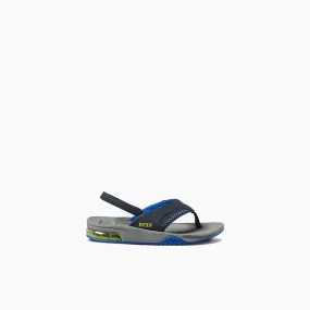 Reef Boys Little Fanning Flip Flop w/ Backstrap Navy / Lime