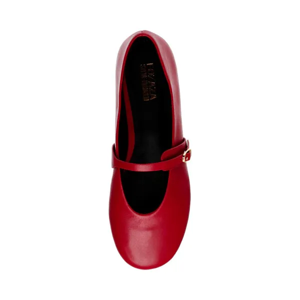 Rejoice Ballerinas RED LEATHE