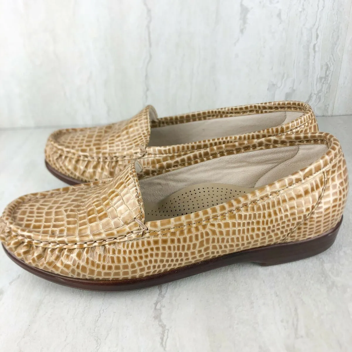 SAS Women's |Tripad |Simplify-200 Beige Croc |Loafer Shoes| WOMEN'S FOOT WEAR@BRANDYS SHOES