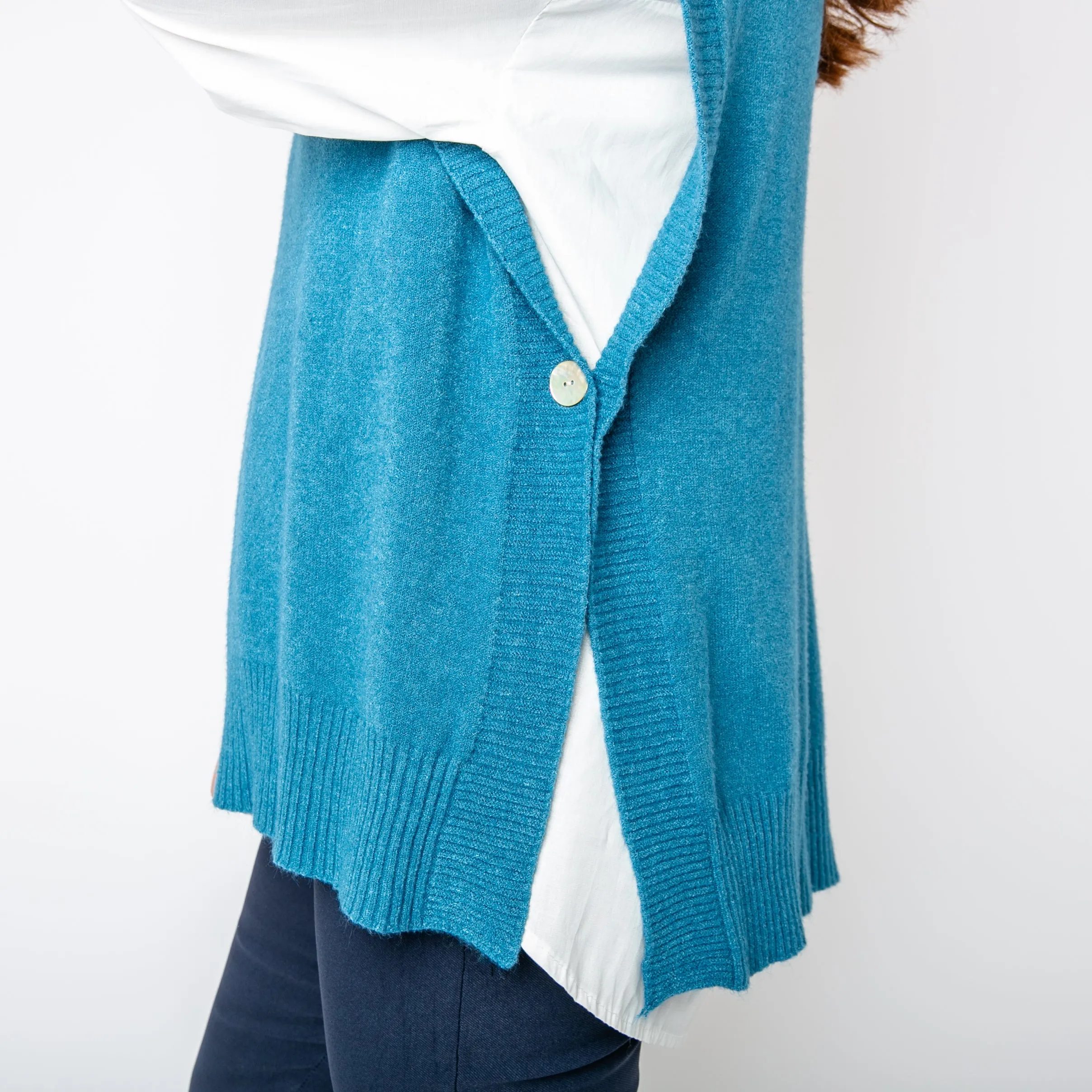 Side Button Knitted Vest