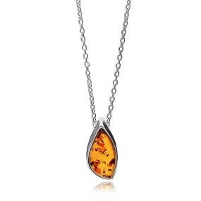 Sterling Silver Amber Designer Pendant